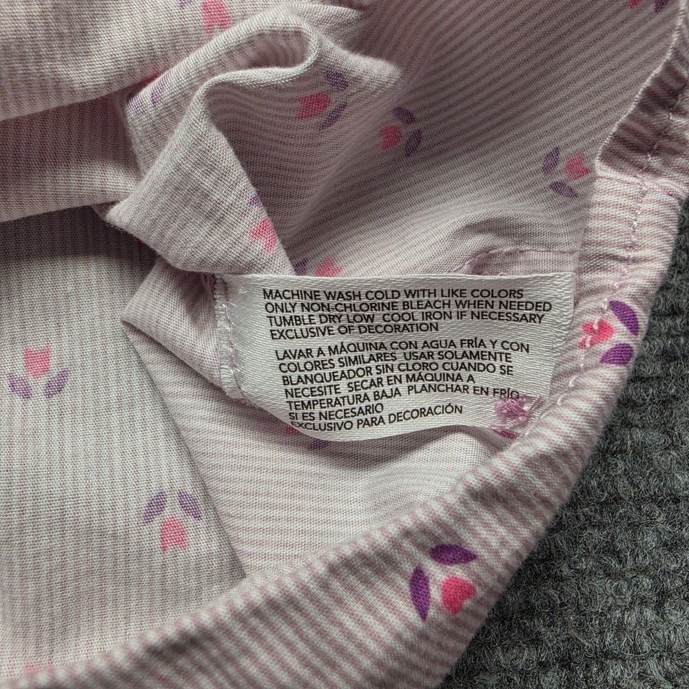 US Polo Assn Womens XL Pink Stripe Tulip Floral Long Sleeve Button Shirt - Picture 5 of 10
